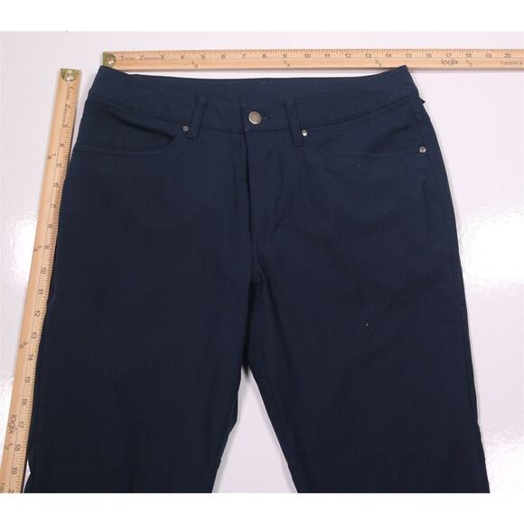 Lululemon Men's ABC Navy Blue Slim Fit Warpstreme 5-Pocket Pants Trousers 30x26 - Picture 4 of 8